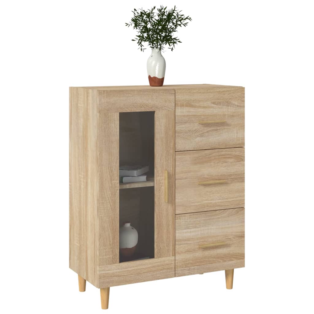 Aparador De Madera De Ingeniería Roble Sonoma 69,5x34x90 Cm / Vetonek_0