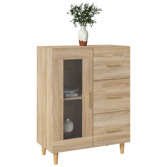 Aparador De Madera De Ingeniería Roble Sonoma 69,5x34x90 Cm / Vetonek_0