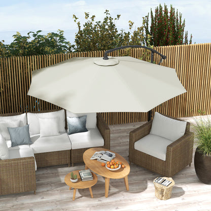 Outsunny Toldo De Recambio De Sombrilla De 3 M Con Ventilación Superior Crema_1