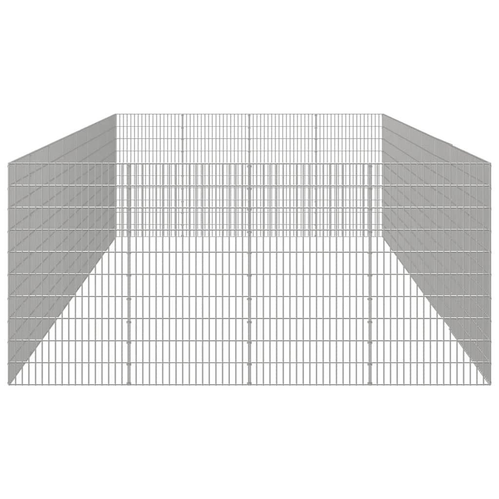 Vidaxl Recinto Corral Animales 24 Paneles Hierro Galvanizado 54x100 Cm_3
