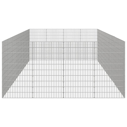 Vidaxl Recinto Corral Animales 24 Paneles Hierro Galvanizado 54x100 Cm_3