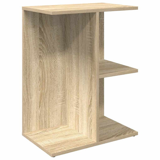 Mesita De Noche Madera De Ingeniería Roble Sonoma 46,5x29x61 Cm_0