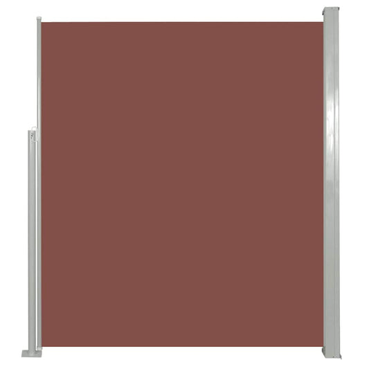 Vidaxl Toldo Lateral Retráctil De Jardín Marrón 170x300 Cm_0