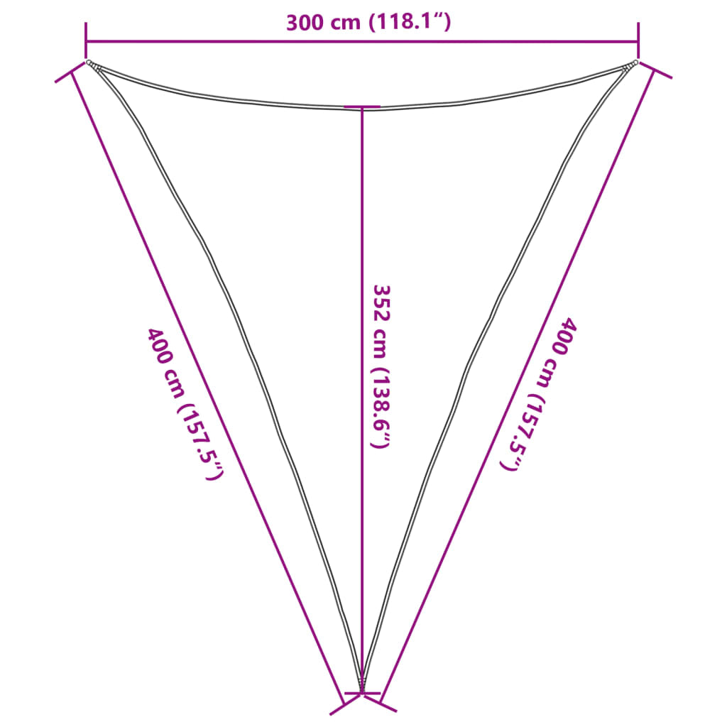 Vidaxl Toldo De Vela Verde Oscuro Hdpe 160 G/m² 3x4x5 M_2