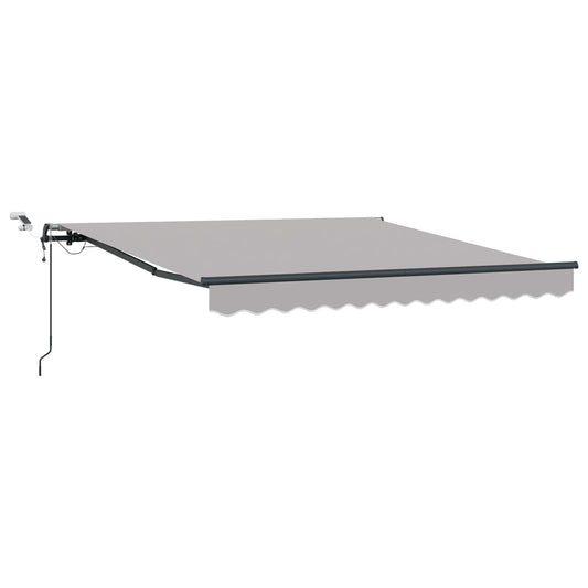 Toldo Retráctil Gris Claro 350 X 250 Cm Poliéster_0