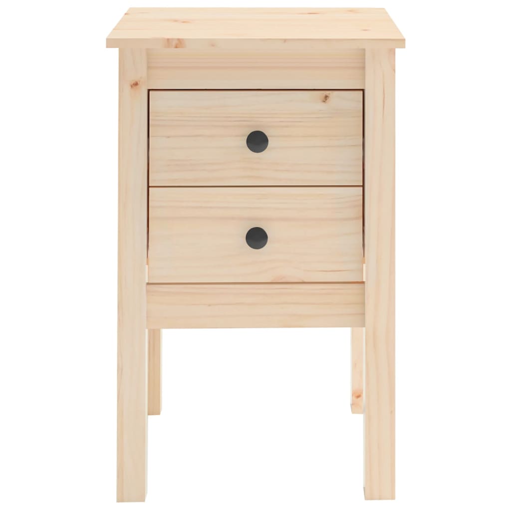 Mesita De Noche Madera Maciza De Pino 40x35x61,5 Cm_3