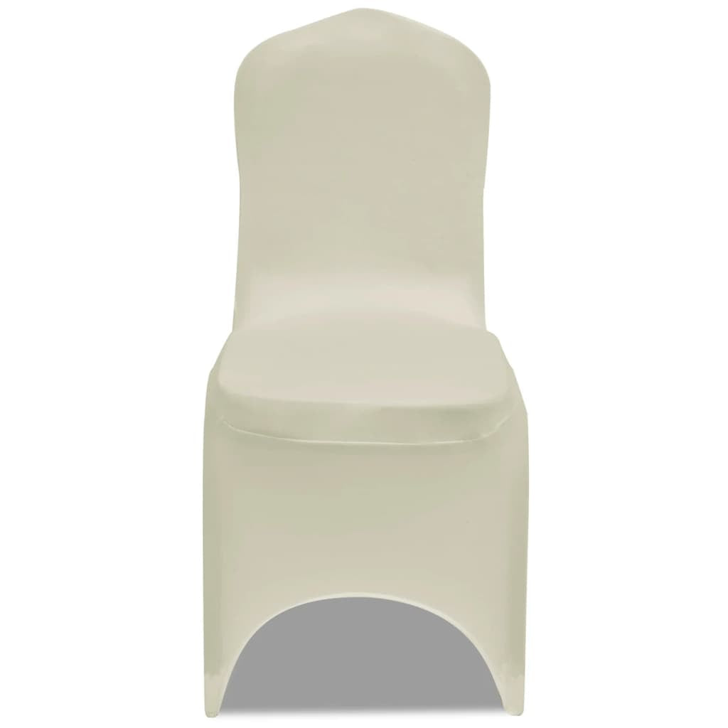 Vidaxl Funda De Silla Elástica 12 Unidades Crema_3