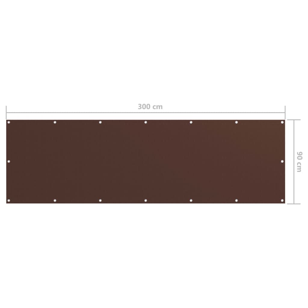Vidaxl Toldo Para Balcón Tela Oxford Marrón 90x300 Cm_4