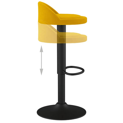 Taburete De Cocina De Terciopelo Amarillo_4