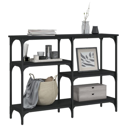 Mesa Consola Madera De Ingeniería Negra 102x29x75 Cm_1
