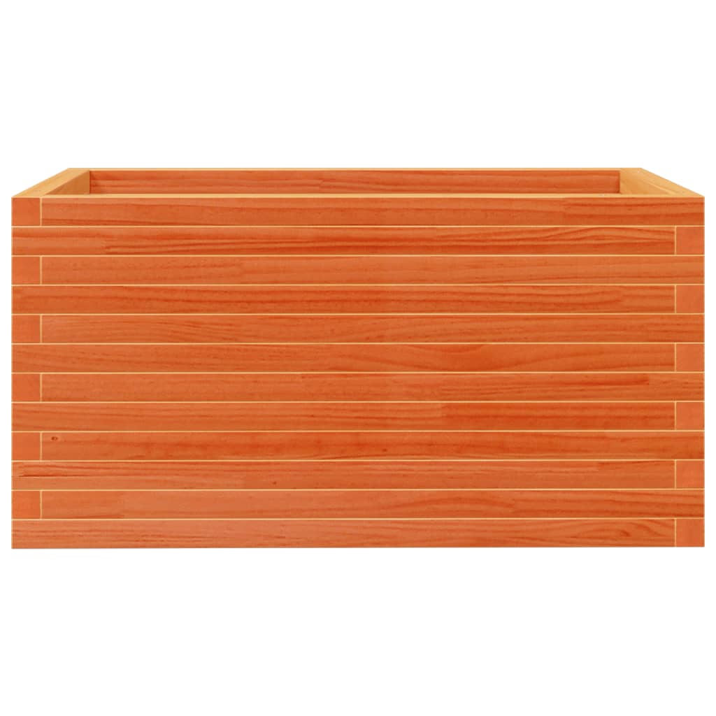 Jardinera Madera Maciza De Pino Marrón Cera 90x60x45,5 Cm_4