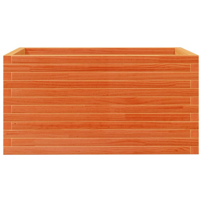 Jardinera Madera Maciza De Pino Marrón Cera 90x60x45,5 Cm_4