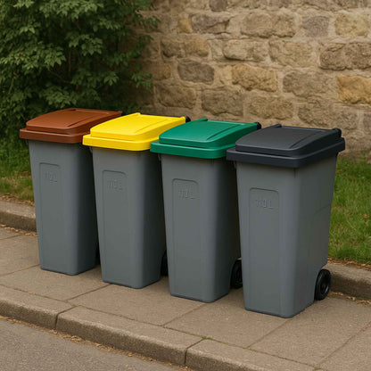 Contenedor Reciclo 110l Azul Cerrado 88x57x42 Cm Wellhome_3