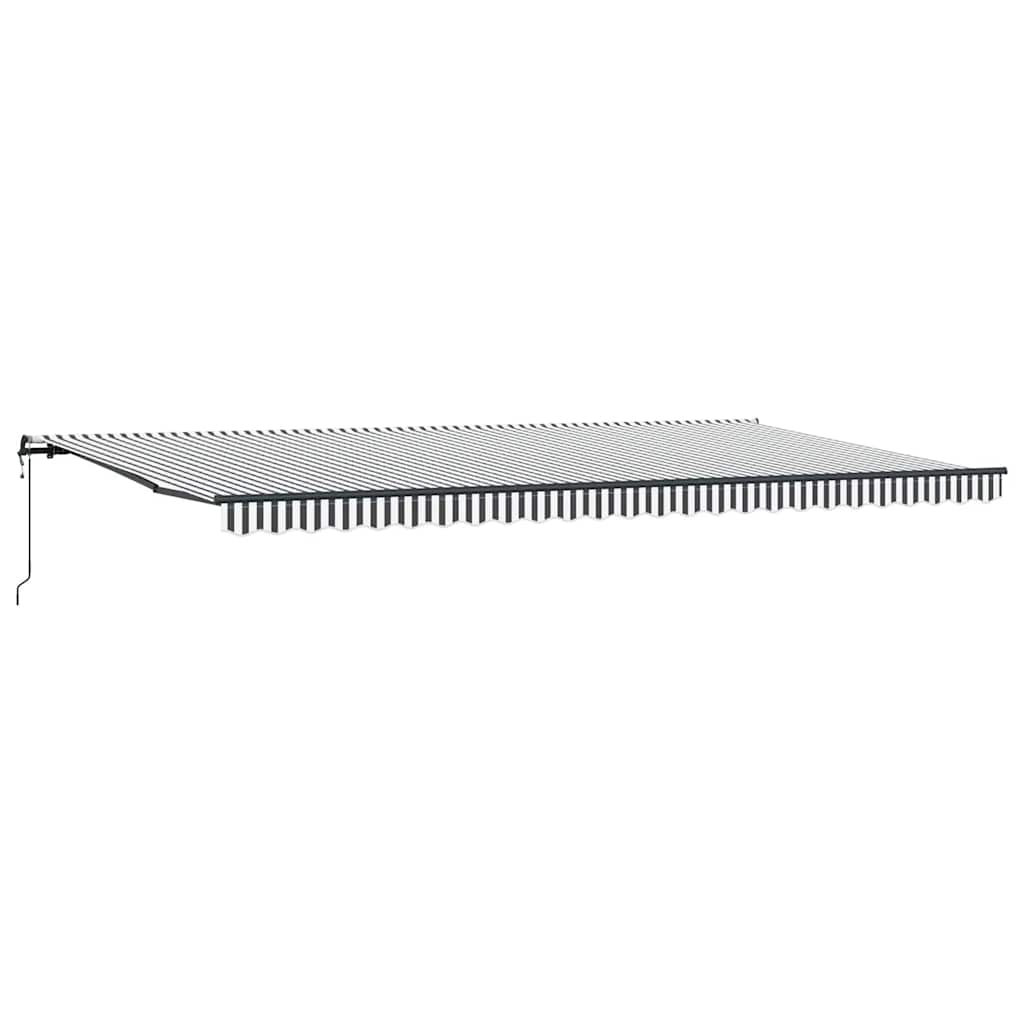 Toldo Retráctil Automático Gris Antracita Y Blanco 600x300 Cm_0