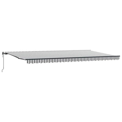 Toldo Retráctil Automático Gris Antracita Y Blanco 600x300 Cm_0