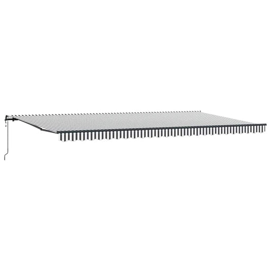 Toldo Retráctil Automático Gris Antracita Y Blanco 600x300 Cm_0