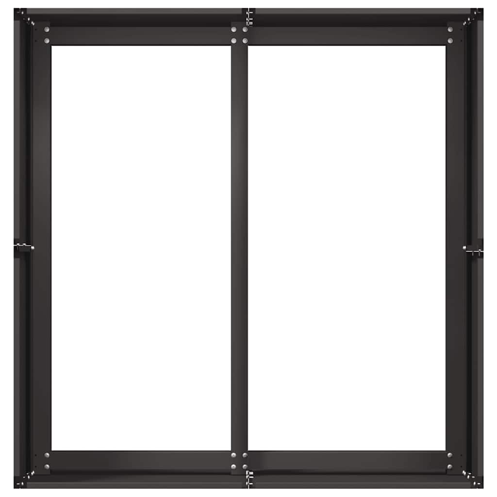 Jardinera De Acero Laminado En Frío Negro 80x80x40 Cm_4