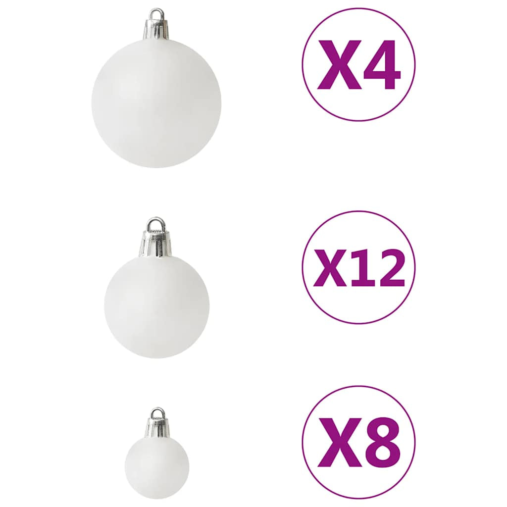 Vidaxl Juego De Bolas De Navidad 100 Piezas Blanco_4