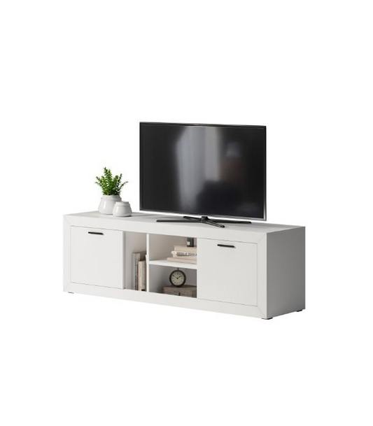 Mueble Para Televisión 2 Puertas 3 Huecos Modelo Soul Acabado Blanco, 170cm(ancho) 51cm(alto) 40cm(fondo)._0
