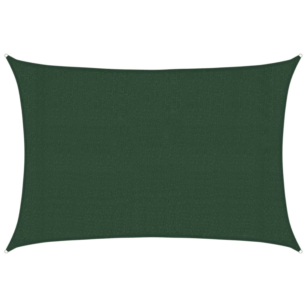 Vidaxl Toldo De Vela Verde Oscuro Hdpe 160 G/m² 3x4,5 M_0