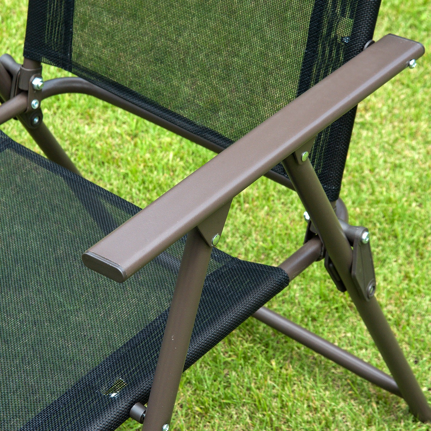 Outsunny Conjunto Muebles Jardin 4 Sillas Mesa De Comedor Redonda Sombrilla_4