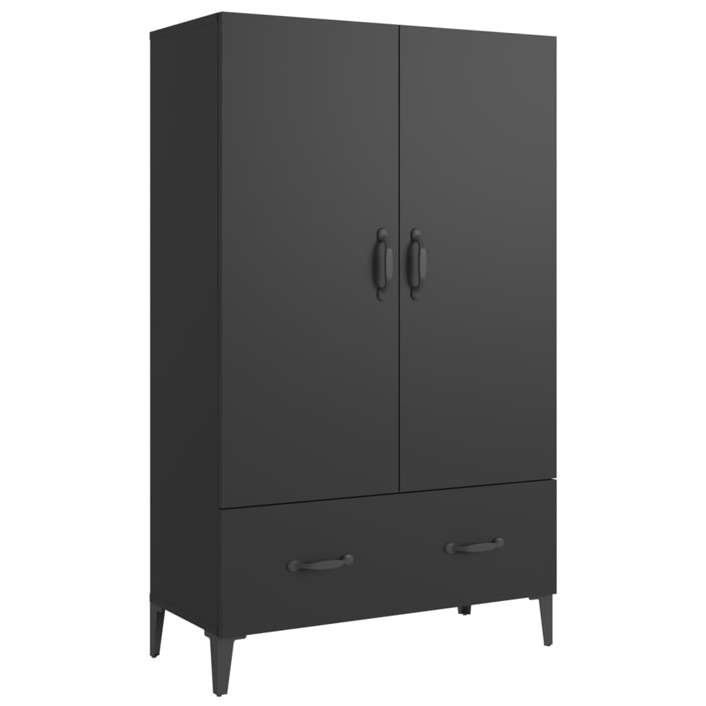 Aparador De Madera De Ingeniería Negro 70x31x115 Cm / Vetonek_0