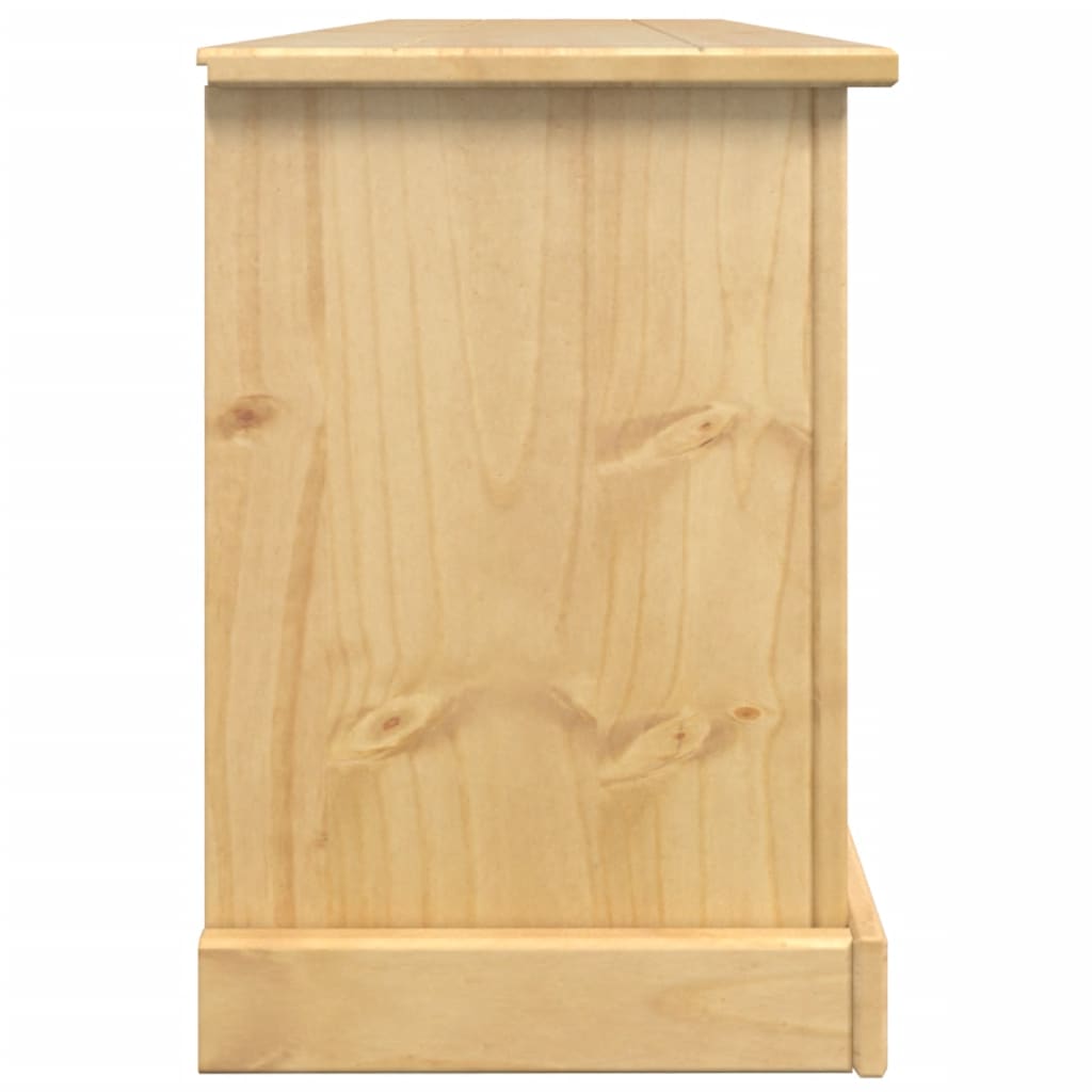 Mueble Zapatero Corona Madera Maciza De Pino 99x32x47 Cm / Vetonek_0