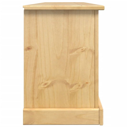 Mueble Zapatero Corona Madera Maciza De Pino 99x32x47 Cm / Vetonek_0