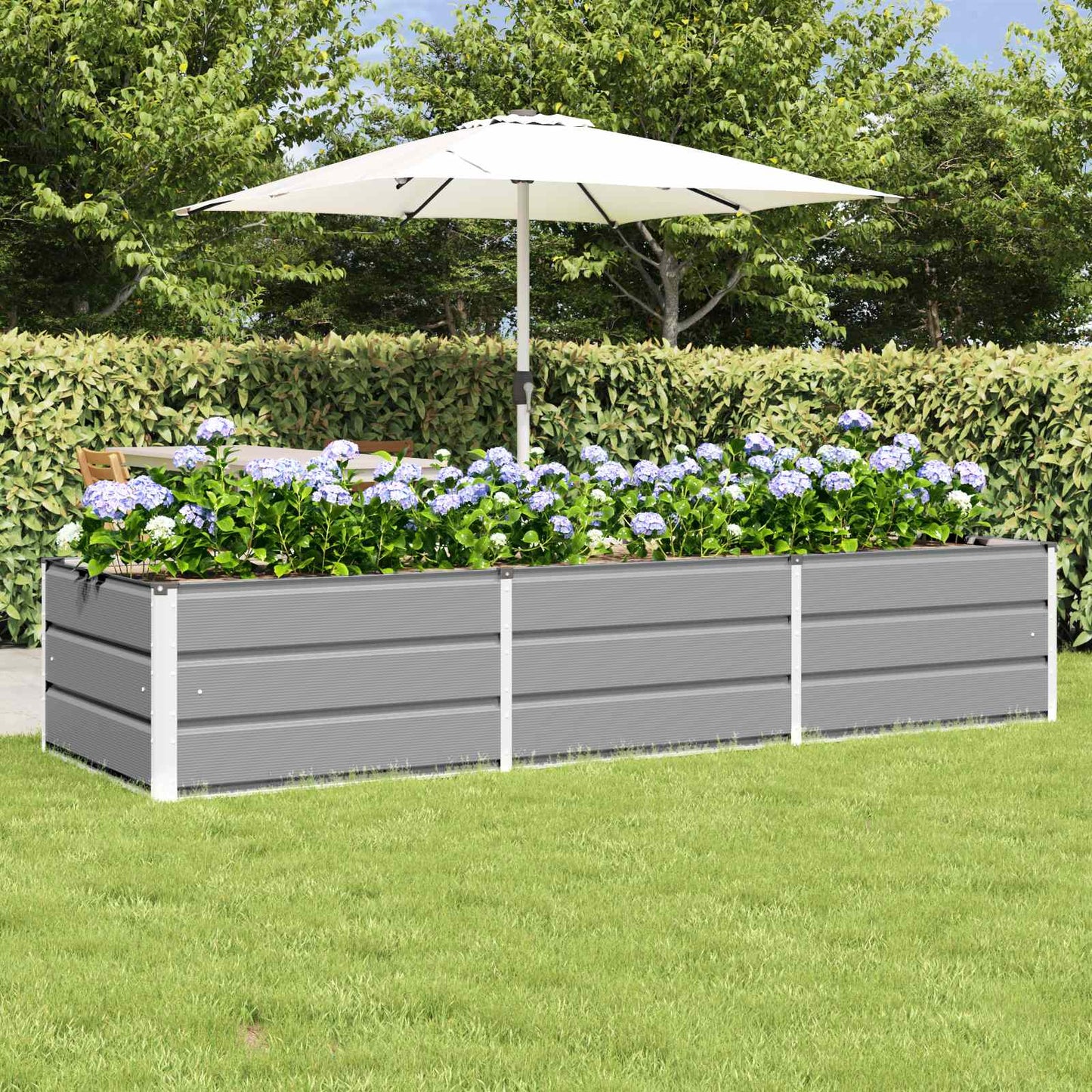 Jardinera Gris Claro 240 X 80 X 45 Cm Acero_1