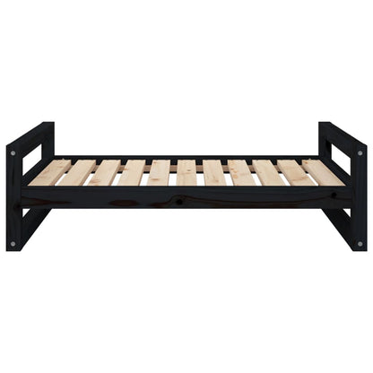 Vidaxl Cama Para Perros Madera Maciza De Pino Negro 95,5x65,5x28 Cm_4