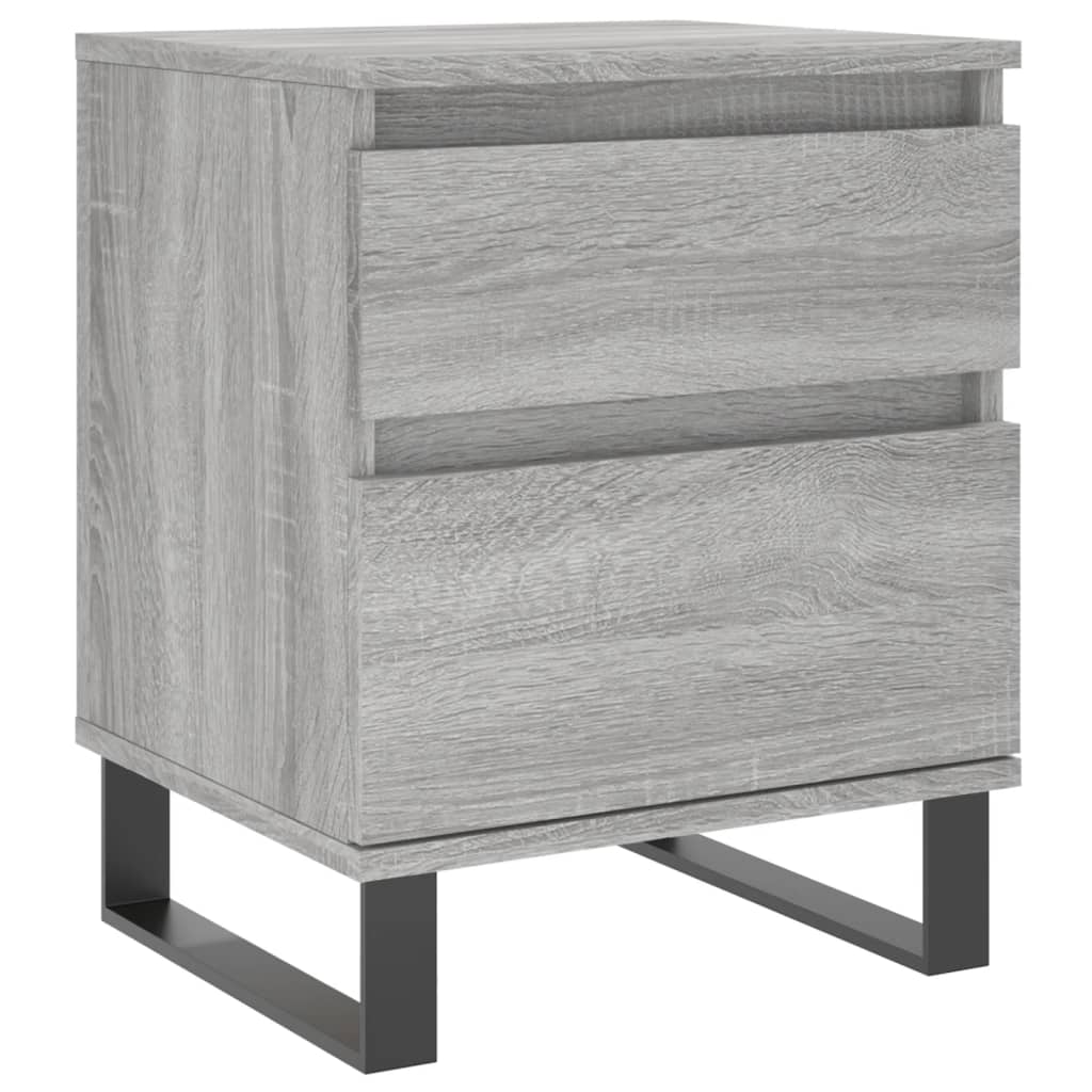 Mesita De Noche 2 Uds Madera Ingeniería Gris Sonoma 40x35x50 Cm_3
