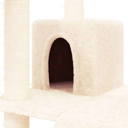 Vidaxl Rascador Para Gatos Con Postes De Sisal Color Crema 83 Cm_5