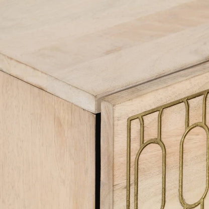 Mesita De Noche Madera Maciza De Mango 50x33x60 Cm_4
