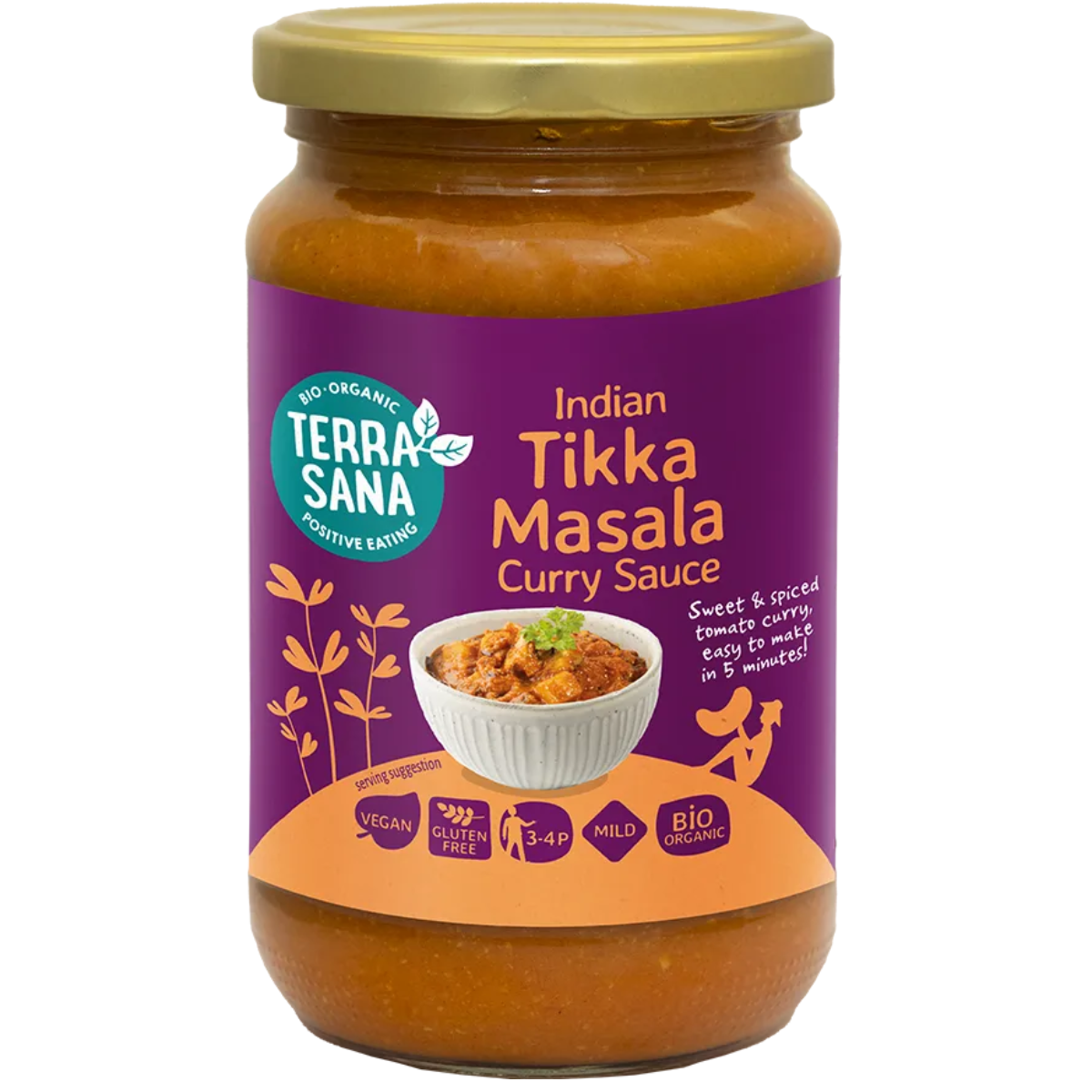 Salsa curry india tikka masala Terrasana 350 g