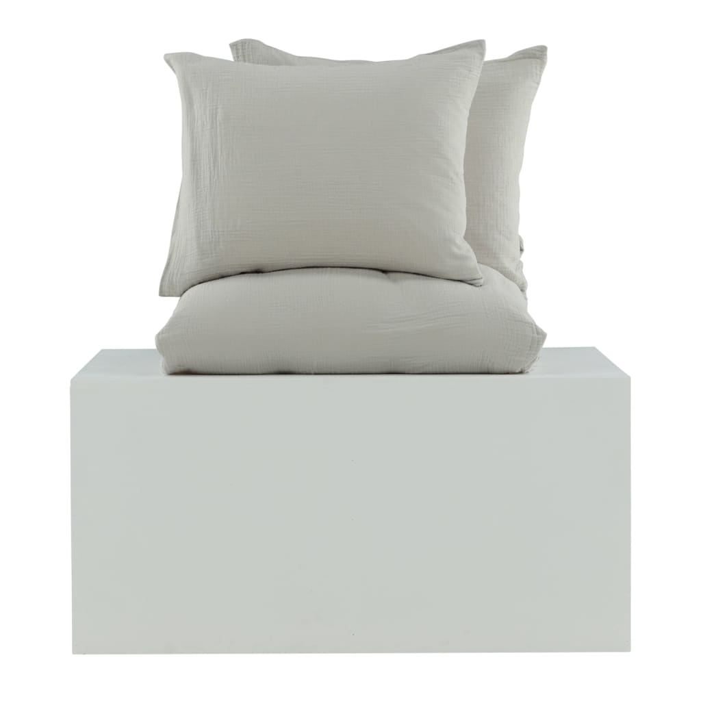 Venture Home Juego De Ropa De Cama Mila Algodón Gris Claro 220x240 Cm / Vetonek_4