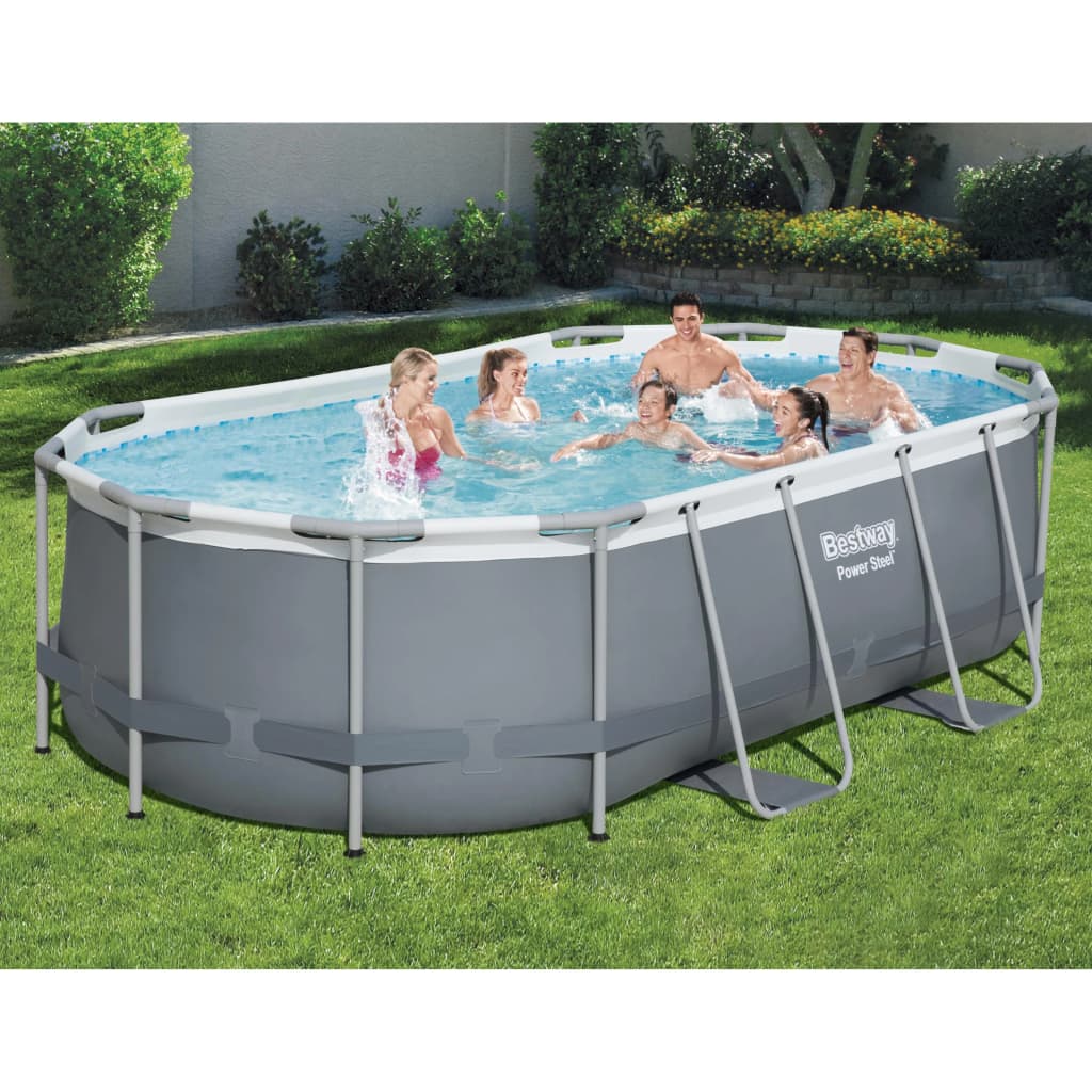 Bestway Piscina Desmontable Ovalada Power Steel 427x250x100 Cm_1