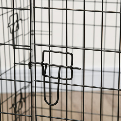 Pawhut Transportín De Perro De 2 Puertas Plegable Con Asa Acero 121x76,5x81 Cm_4