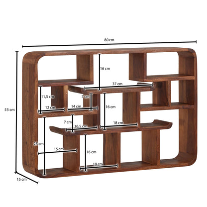 Estantería De Pared 80x55x15 Cm Madera Maciza De Sheesham_3
