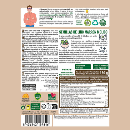 Lino Marrón Molido Bio, Naturgreen,150 g