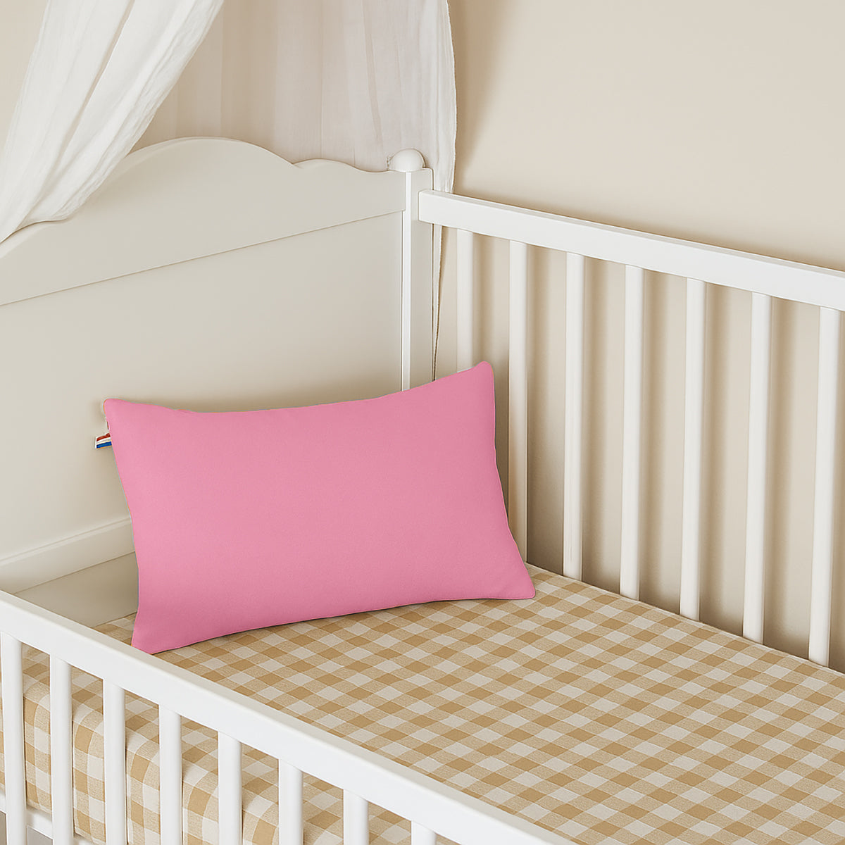 Cojín Rectangular De Algodón Orgánico Rosa_1