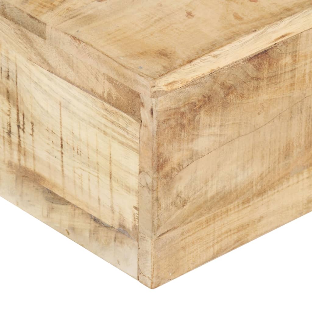 Mesa De Centro De Madera Maciza De Mango 80x80x28 Cm_1