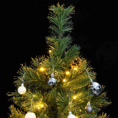 Vidaxl Árbol De Navidad Artificial Con Bisagras 150 Led Y Bolas 150 Cm_1