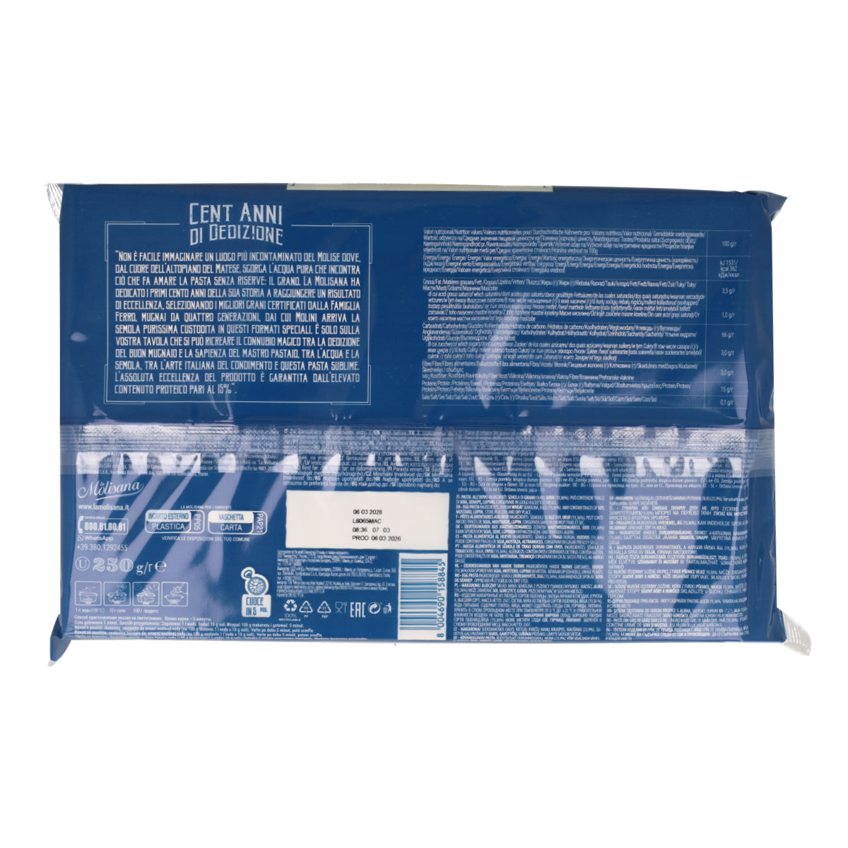 Tagliatelle al Huevo Nº203 La Molisana 250g