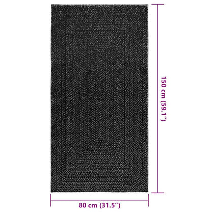 Vidaxl Alfombra Zizur Apariencia Yute Interior Exterior Antracita_2