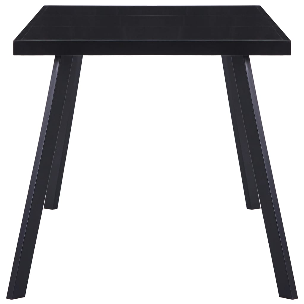 Mesa De Comedor De Vidrio Templado Negro 180x90x75 Cm_1