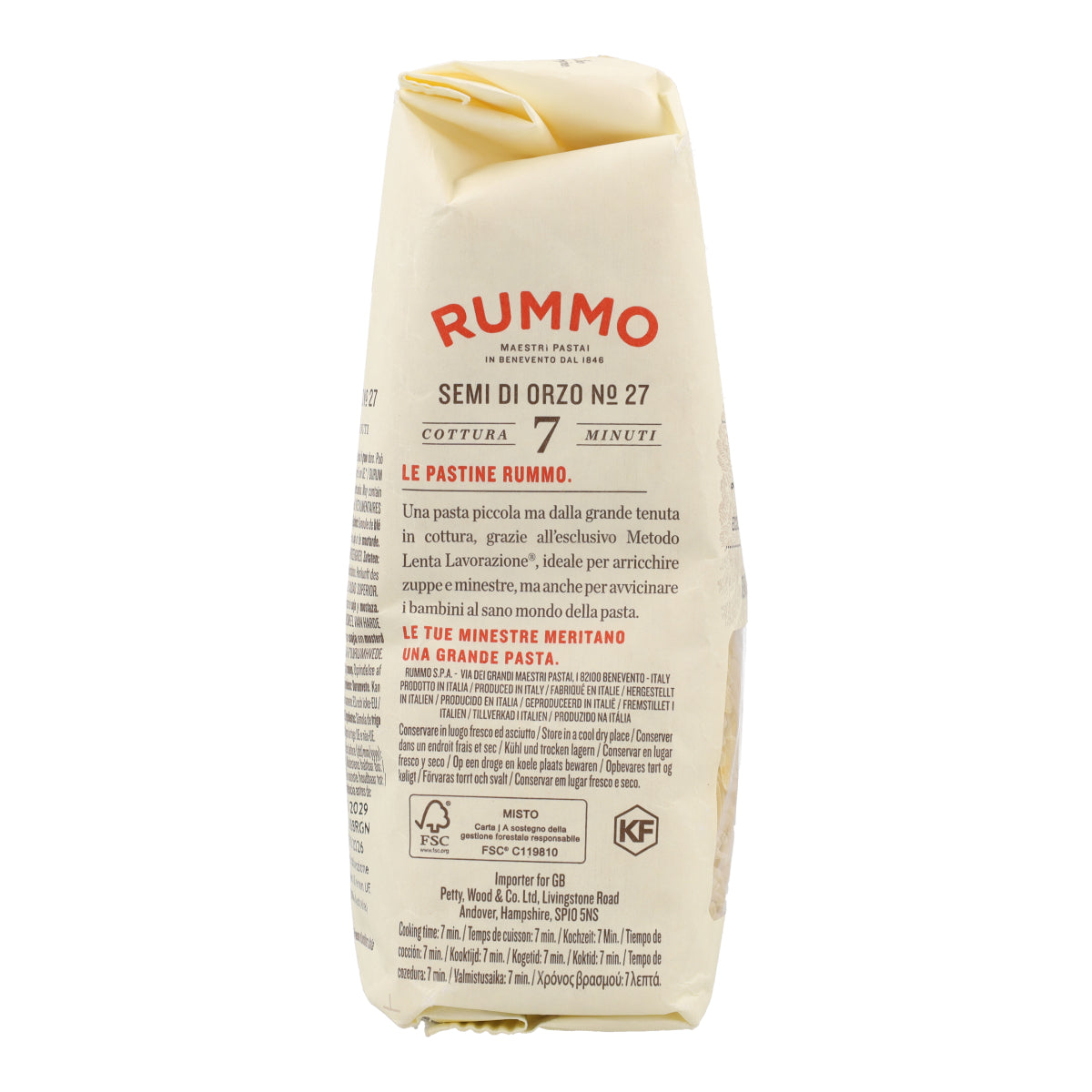 Pasta Semi di Orzo Nº27 Rummo 500g