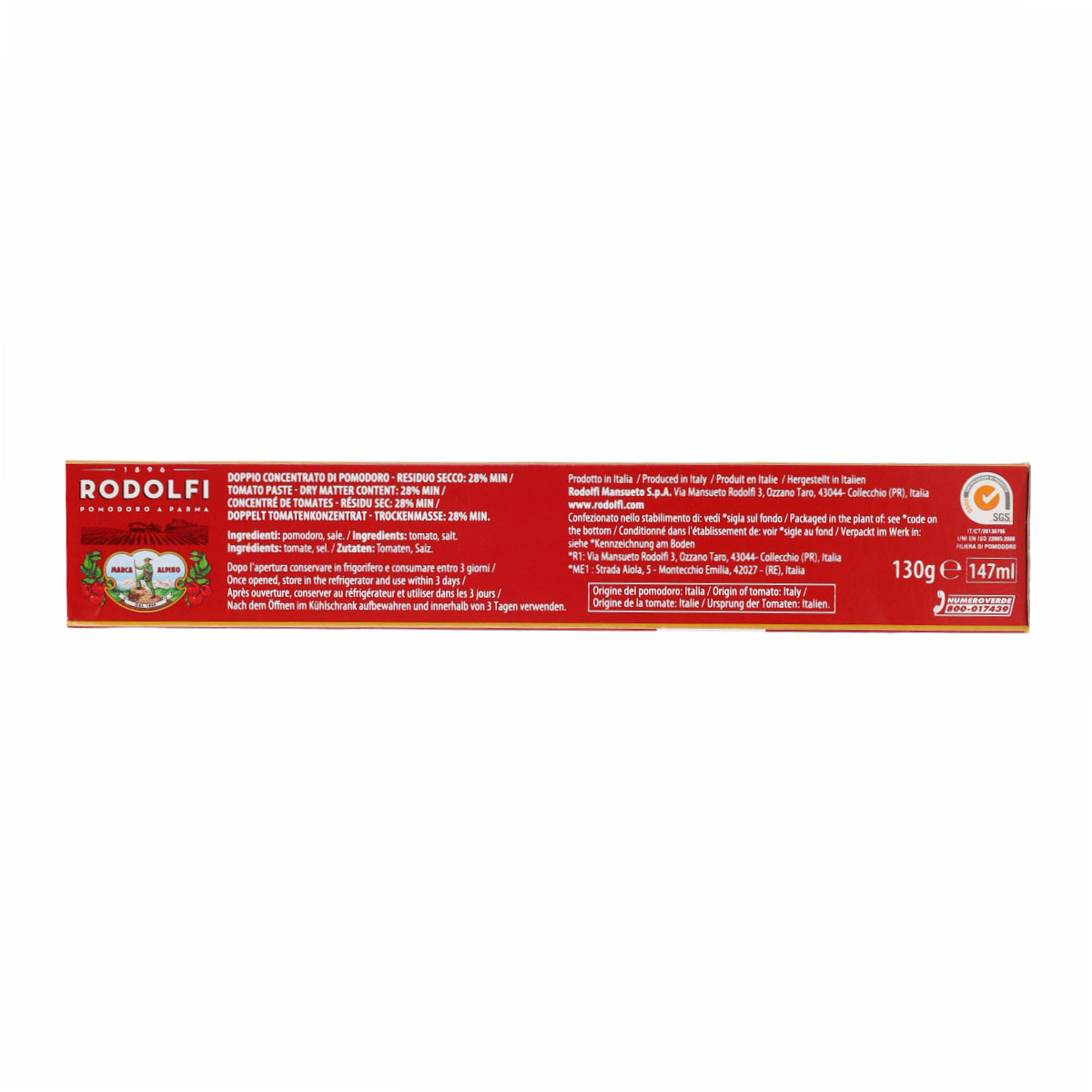Pasta de Tomate Doble Concentrado Rodolfi 130g