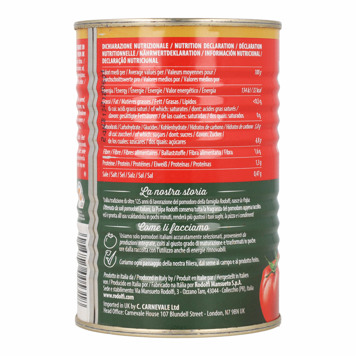 Pulpa de Tomate en Trozos Rodolfi 400g