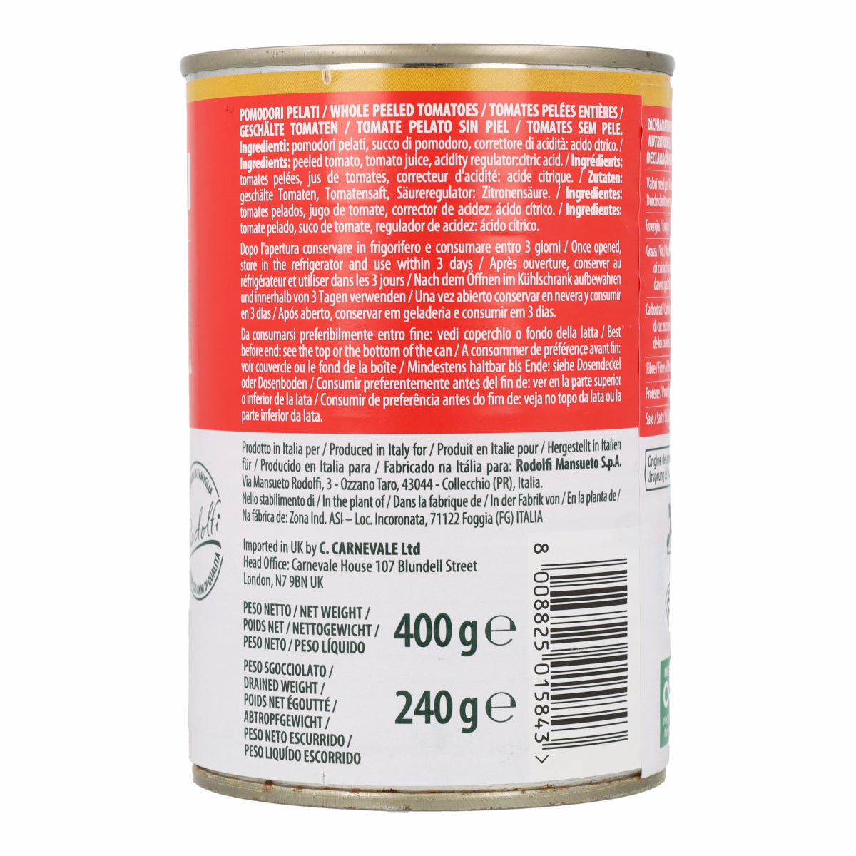 Tomate Pelado Rodolfi 400g