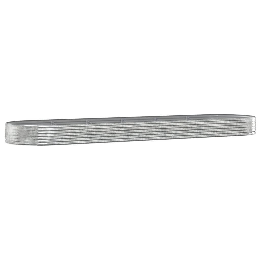 Jardinera Arriate Acero Galvanizado Plata 523x140x36 Cm_0
